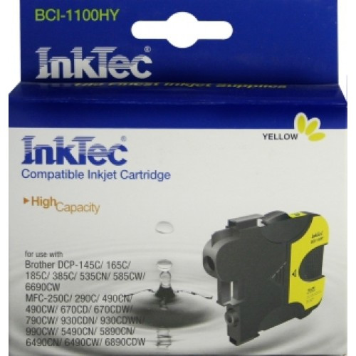 Картридж Brother LC1100Y желтый InkTec (DCP-145C/ 385C/ 585CW/ 6690CW, MFC-250C/ 290C/ 790CW/ 5490) Картридж Brother LC1100Y желтый InkTec (DCP-145C/ 385C/ 585CW/ 6690CW, MFC-250C/ 290C/ 790CW/ 5490)
