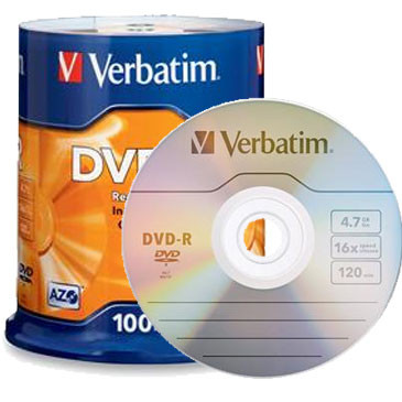 Диск DVD-R 4.7GB Verbatim 16x без коробки Диск DVD-R 4.7GB Verbatim 16x без коробки