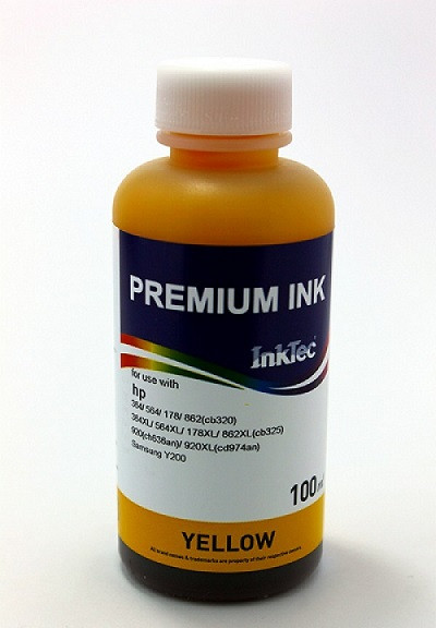 Чернила InkTec 100мл H7064-100MY желтые (HP CB320(364/ 564/ 178/ 862), CB325(364XL/ 564XL/ 178XL) Чернила InkTec 100мл H7064-100MY желтые (HP CB320(364/ 564/ 178/ 862), CB325(364XL/ 564XL/ 178XL)