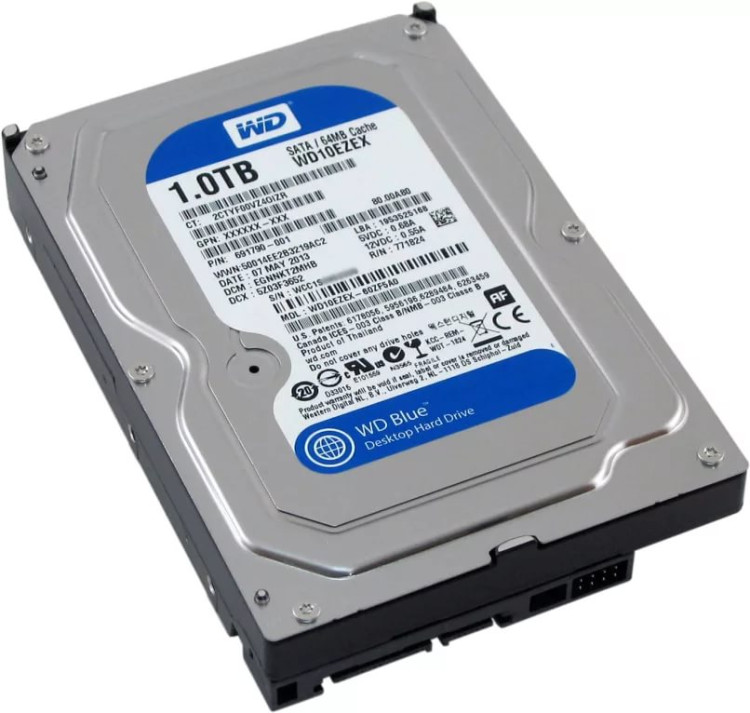 Накопитель HDD 3,5" SATAIII 1Tb WD WD10EZEX 7200rpm 64MB, 6GB/s, Caviar Blue Накопитель HDD 3,5" SATAIII 1Tb WD WD10EZEX 7200rpm 64MB, 6GB/s, Caviar Blue